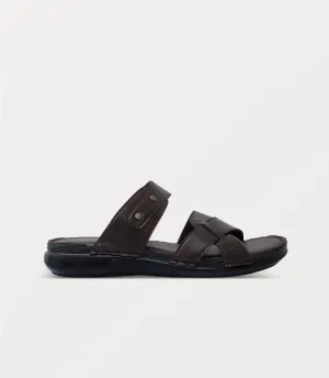 BM6863-BROWN-Men Slipper