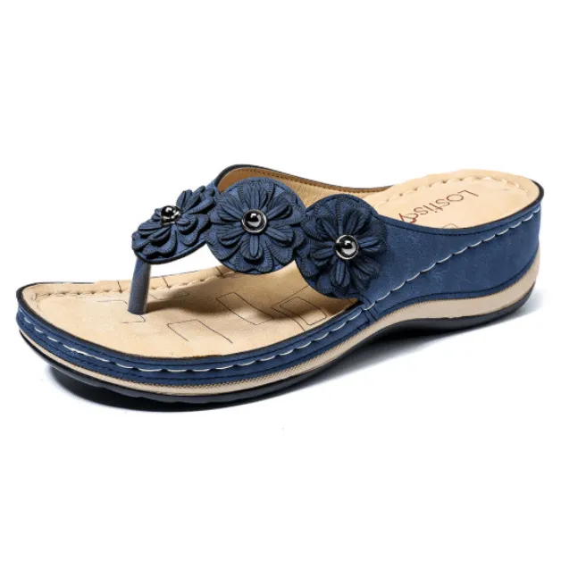 Comelyy Lightweight Flowers Clip Toe Sandals