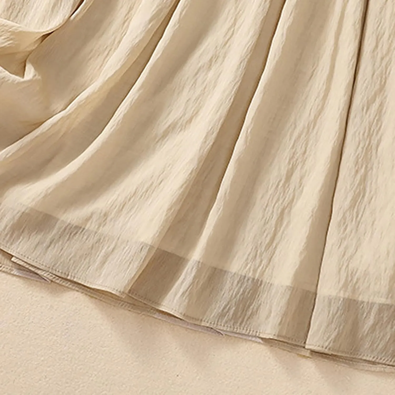 Cotton Linen Skirts Women Summer Flowy Skirts Elastic Waist Drawstring Skirts Beach Vacation Skirts Casual Maxi Skirt