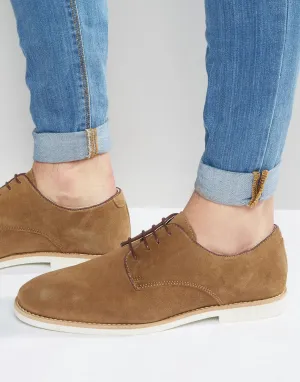 KG By Kurt Geiger Derby Shoes In Tan Suede