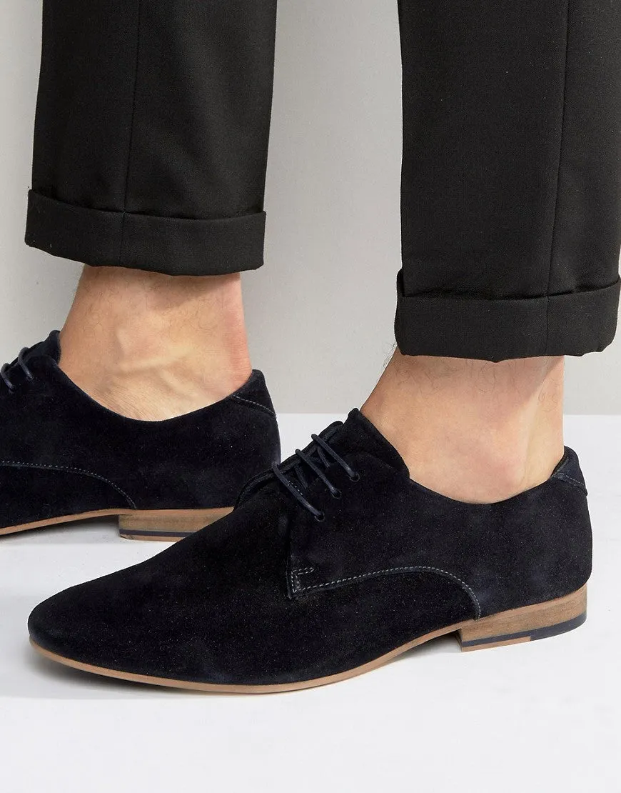 KG By Kurt Geiger Dorchester Derby Shoes In Navy Suede