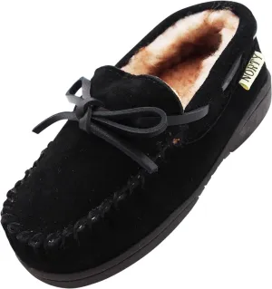 Norty Boys 11-3 Black Suede Slipper Moc 16966