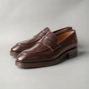 Penny Loafer in Dark Brown Box Calf Leather