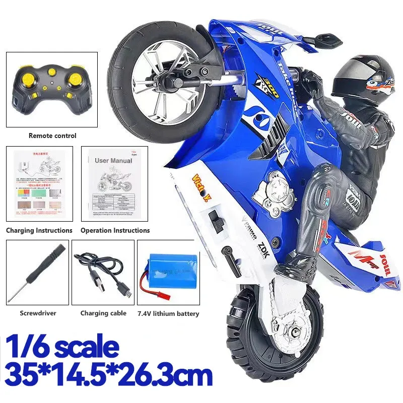 RC Motorcycles Toys for Boys 1/6 Electric Motor RC Cars High Speed 4CH Remote Control Racing Motorcycle Drift Car Model Gift