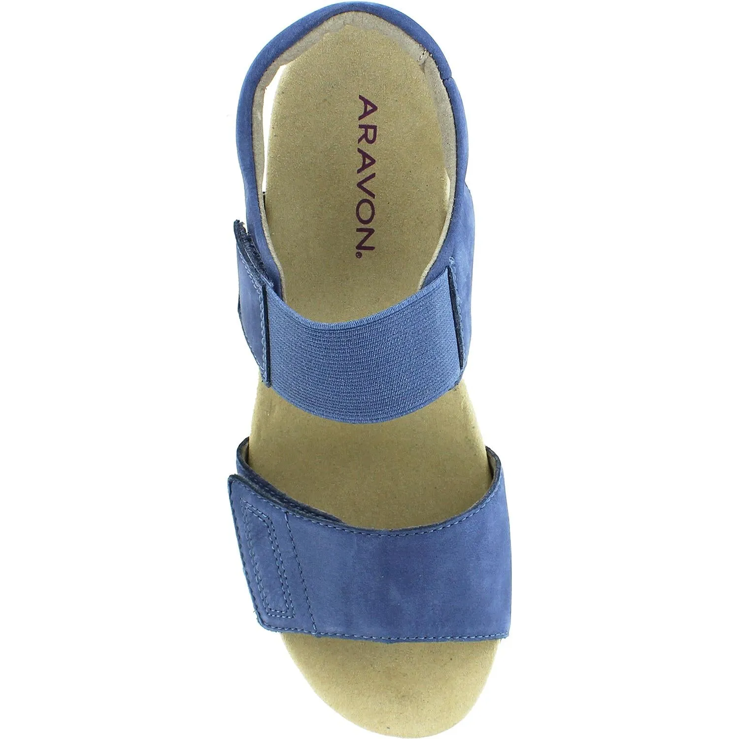 Women's Aravon Beaumont Two Strap Blue Leather